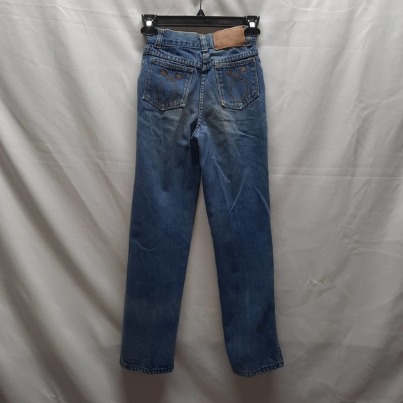 Vtg Wilkins Rumble Seats Light wash Western Rodeo Embroidered Rope & stars Jeans - Picture 2 of 11
